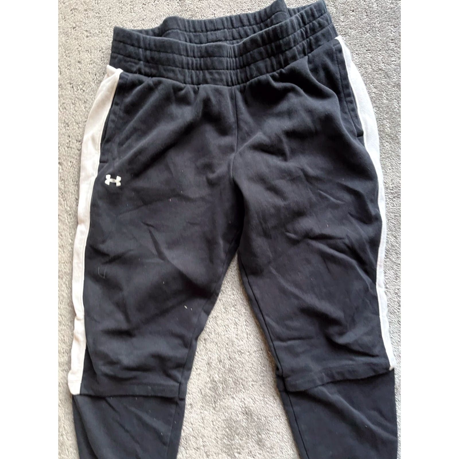 Under Armour Under Armour Womens Track Pants Large Black Terry Activewear Joggers 1351889 035 Size 36" / US 14 / IT 50 - 3 Thumbnail