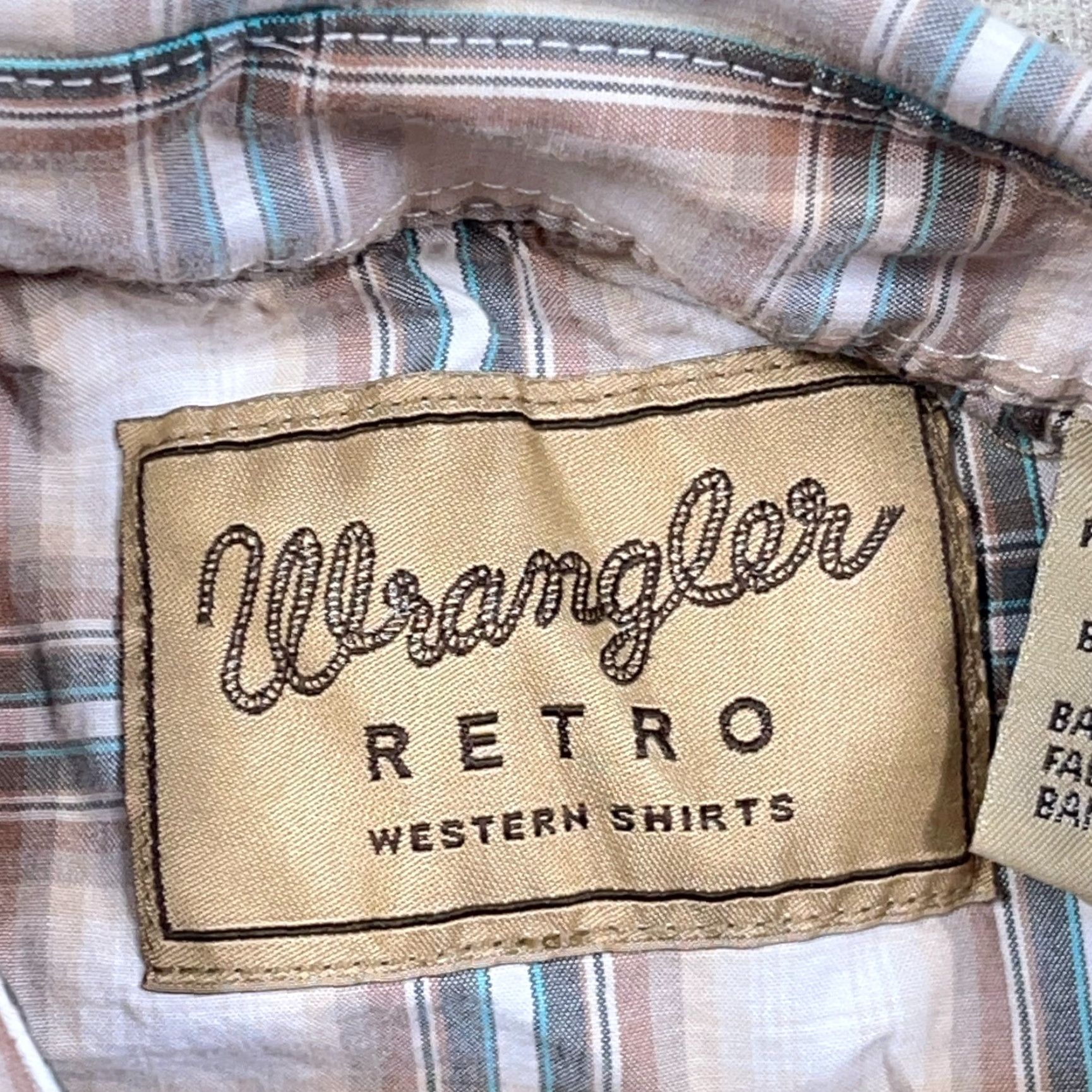 Wrangler VINTAGE Wrangler Retro Shirt Men Large Brown Plaid Pearl Snap Yoke Cowboy Rodeo Western Size US XL / EU 56 / 4 - 7 Thumbnail