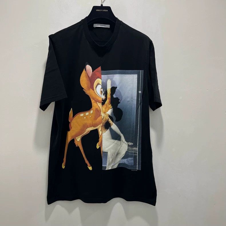 Givenchy Givenchy Black short-sleeved T-shirt with a patchwork desi Size US S / EU 44-46 / 1 - 1 Thumbnail