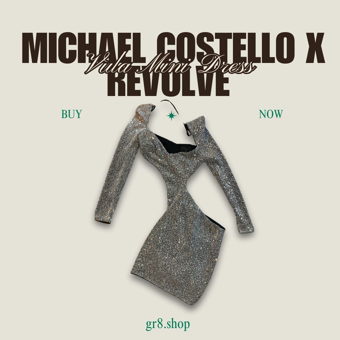 REVOLVE Michael Costello X Revolve Vula Mini Dress Silver Sequins Lo Size XS / US 0-2 / IT 36-38 - 1 Thumbnail