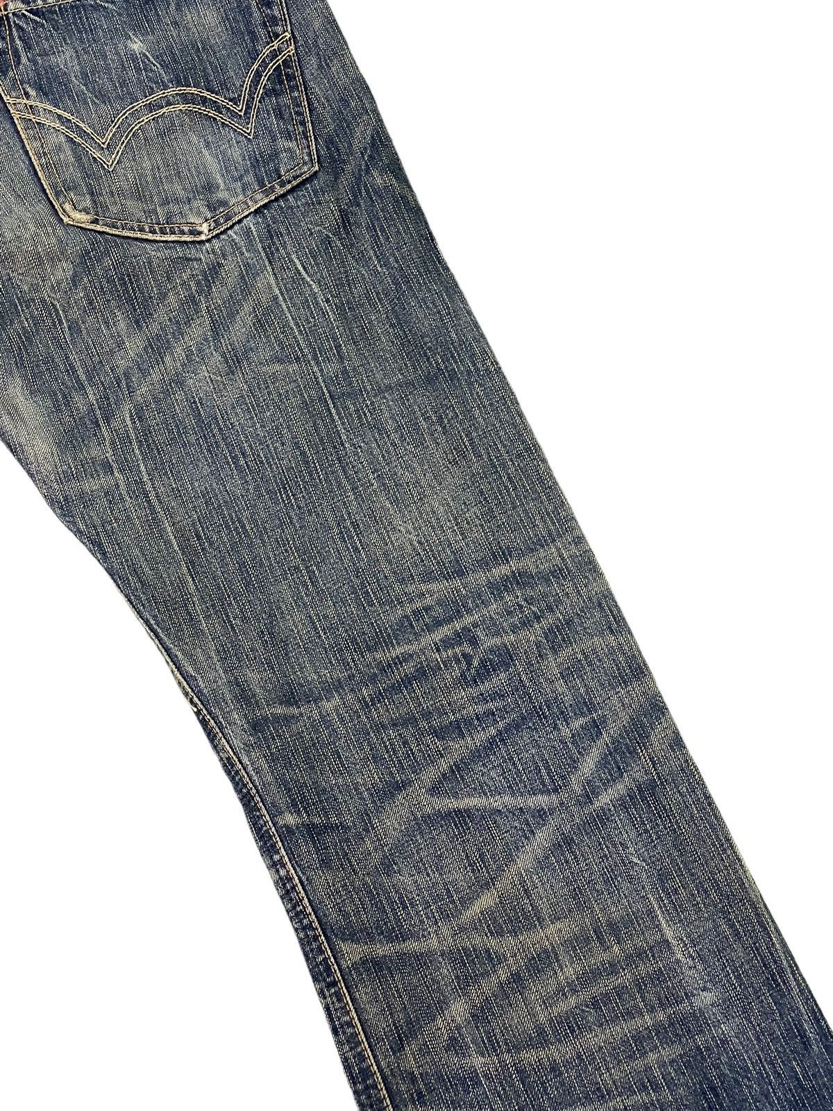 Edwin Flare Jeans Edwin Japan Faded Distress Boot Cut 8🟦0 Size US 35 - 16 Thumbnail