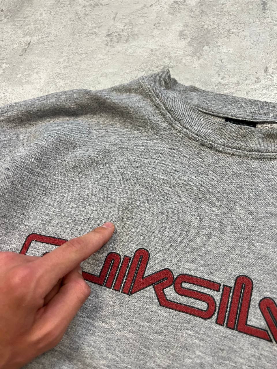 Quiksilver Vintage Quiksilver Gray Sweatshirt Big Logo Size US XL / EU 56 / 4 - 13 Thumbnail