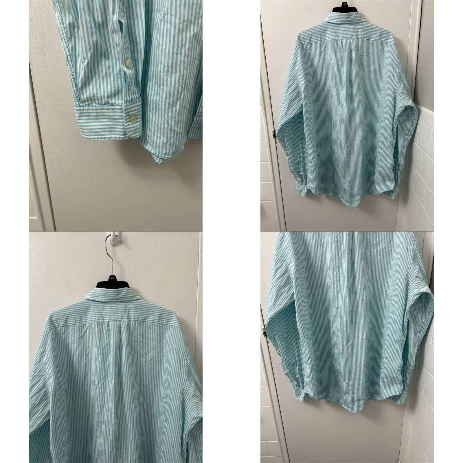 Ralph Lauren VTG Ralph Lauren Shirt Mens XL Blue White Striped Button-Down Logo L/S Size US XL / EU 56 / 4 - 8 Thumbnail