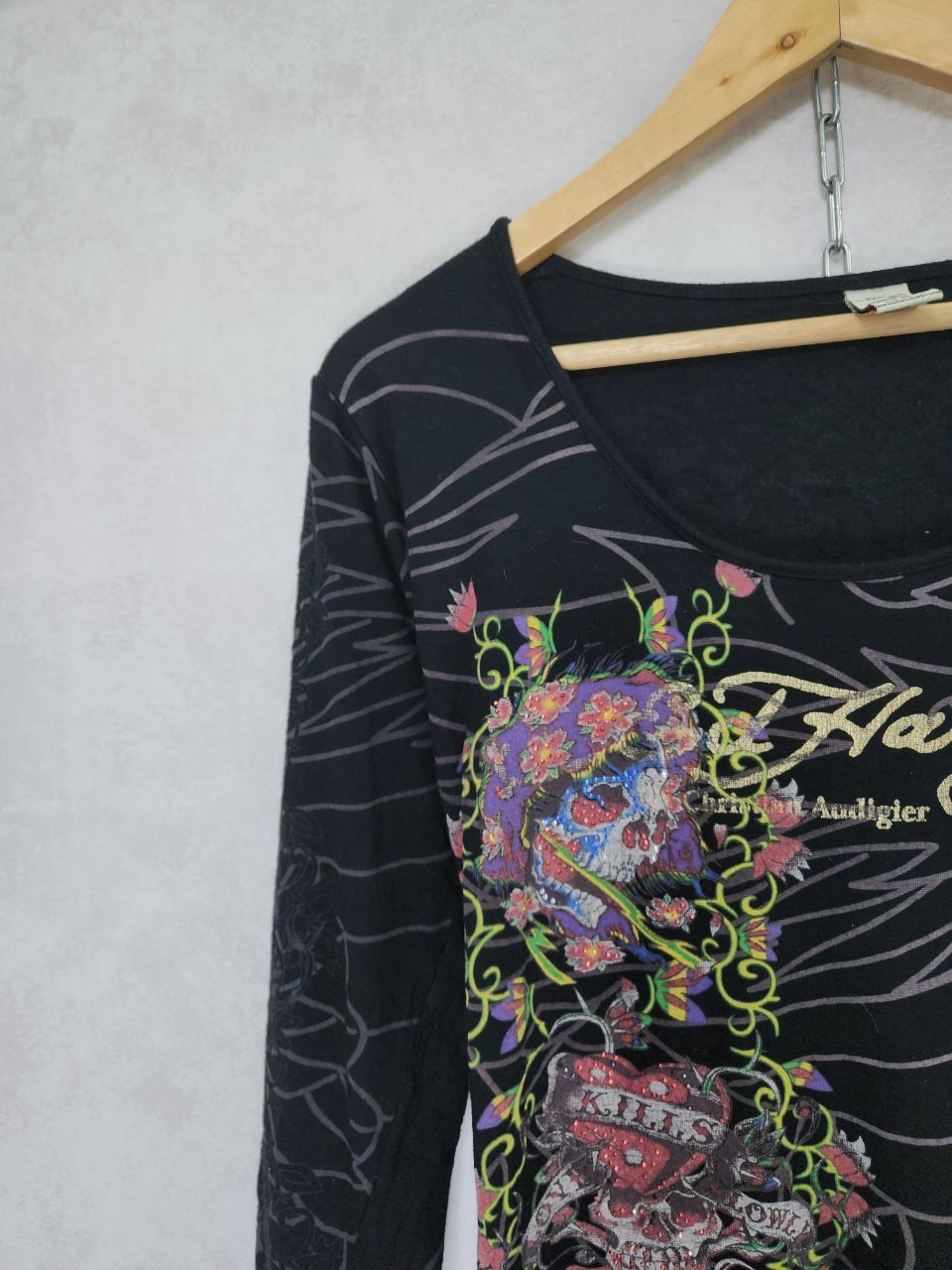 Christian Audigier Ed hardy by Christian Audigier skulls long sleeve shirt Size M / US 6-8 / IT 42-44 - 3 Thumbnail