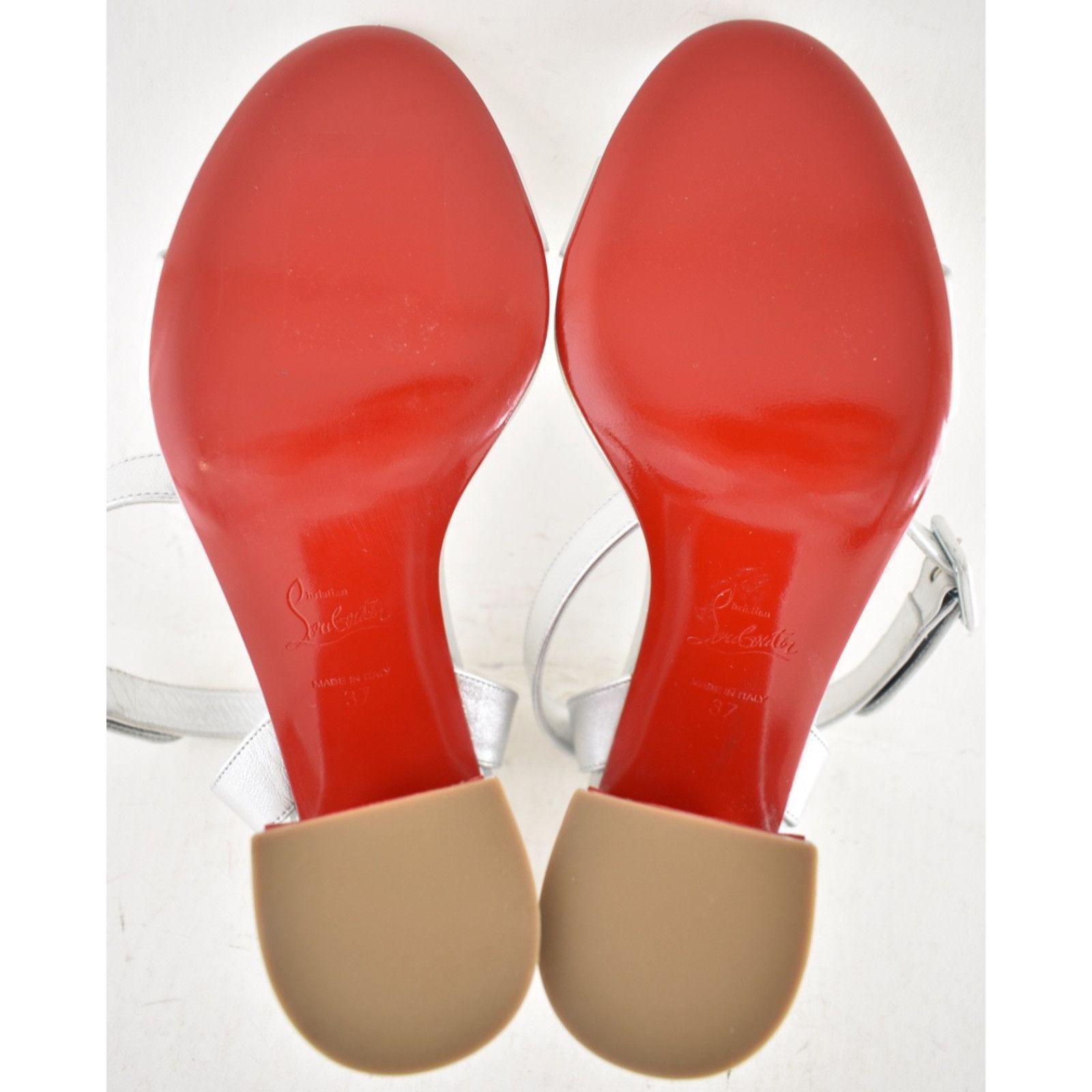Christian Louboutin Christian Louboutin Miss Sabina 85 Silver Sandal 37 Size US 6 / IT 36 - 17 Thumbnail