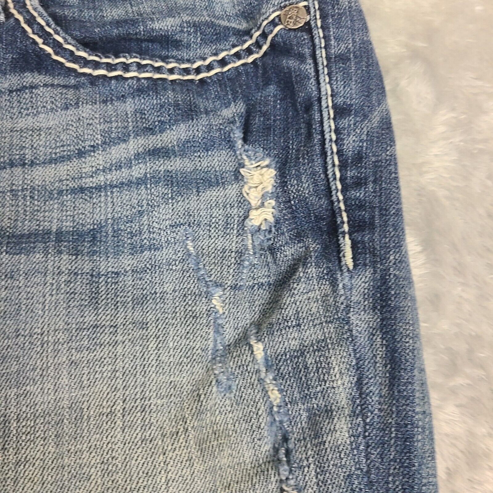 BKE BKE Sabrina Distressed Womens Denim Blue Jeans Waist 29" in Size 29" - 2 Thumbnail