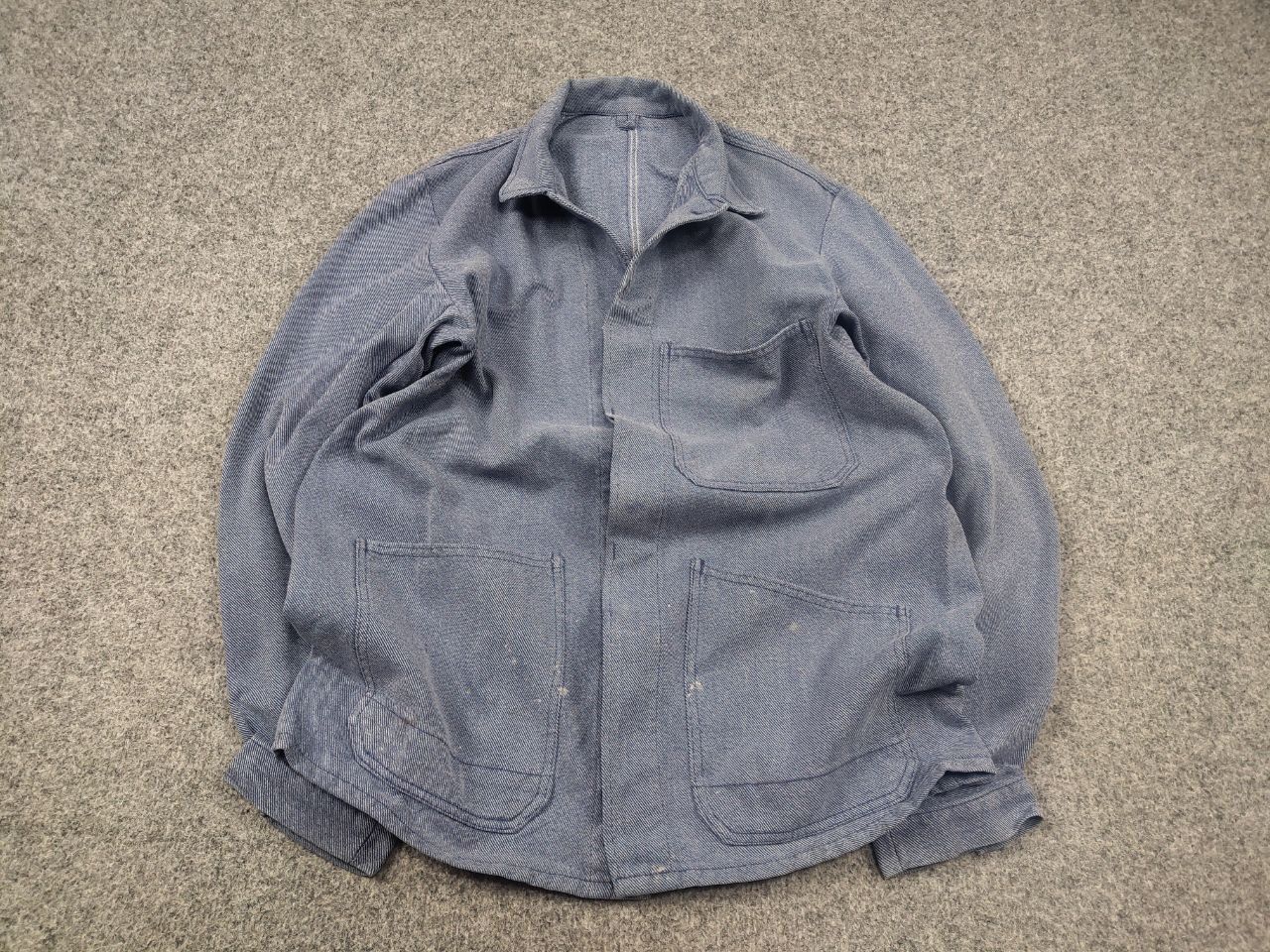 Vintage Vintage 70's German Work Sanfor Hickory Faded Chore Jacket Size US L / EU 52-54 / 3 - 2 Thumbnail