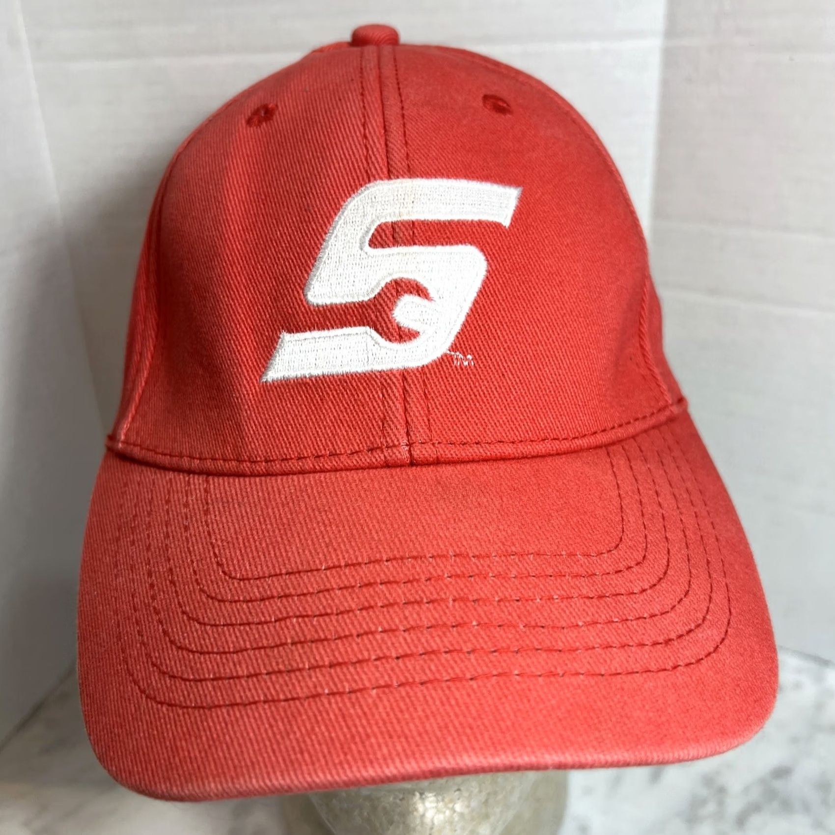 Vintage Snap-on Tools Hat Red/White Flex Stretch Fit Embroidered Men Baseball Cap One Size Cotton Polyester Red Automotive Cap Mens Size ONE SIZE - 2 Thumbnail