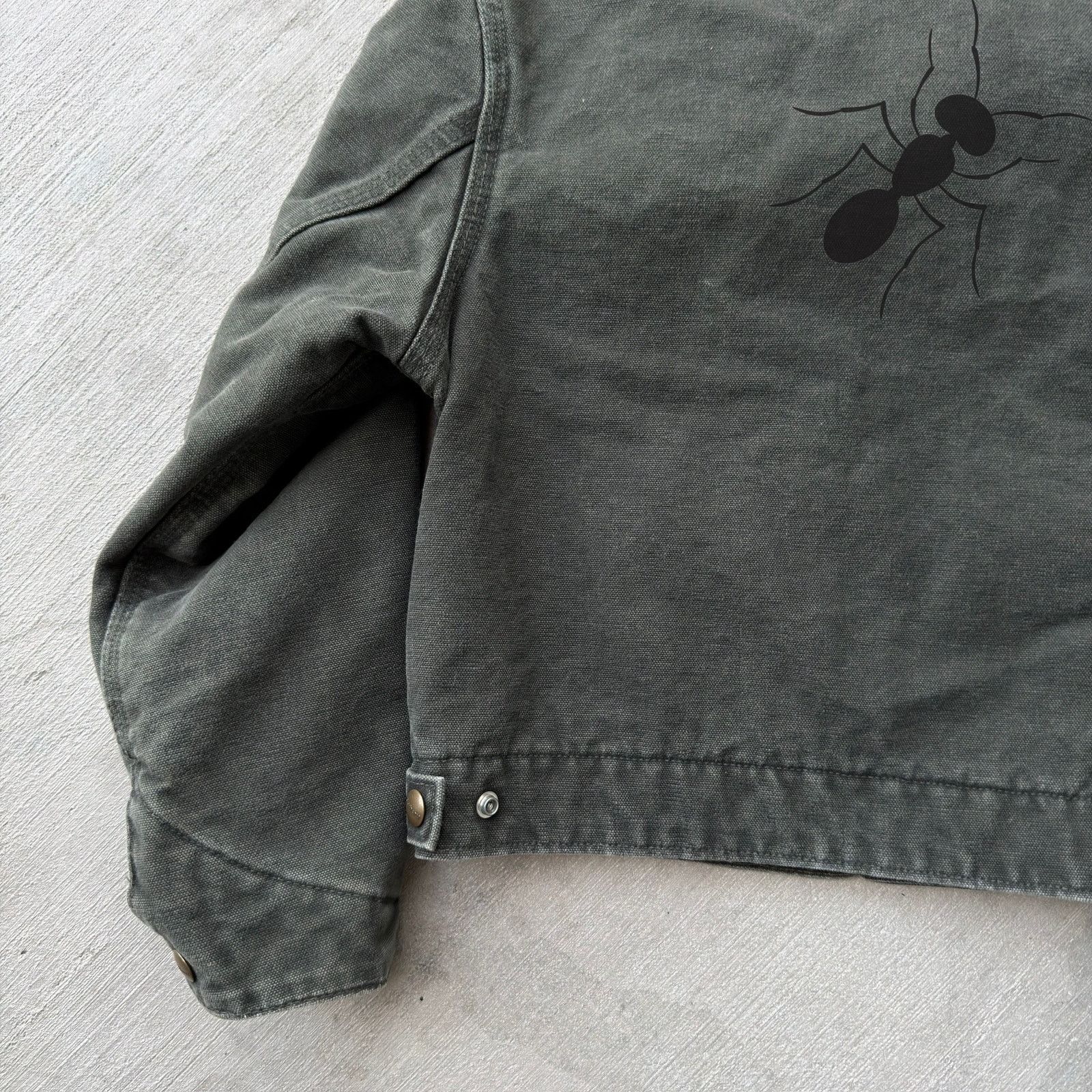 Carhartt × Vintage Carhartt YOUTH green detroit work wear jacket Size US XXS / EU 40 - 4 Thumbnail
