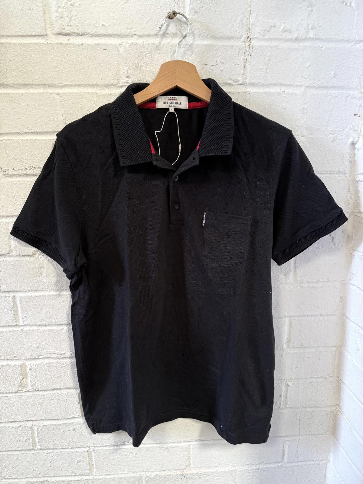 Ben Sherman Ben Sherman Black Polo Shirt with Pocket size L Size US L / EU 52-54 / 3 - 1 Thumbnail