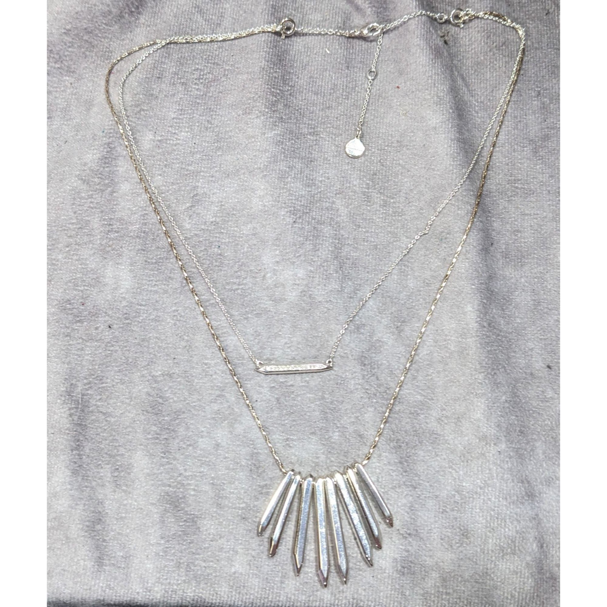 Other Stella And Dot Layered Silver Spike Pendant Necklace With Rh Size ONE SIZE - 4 Thumbnail
