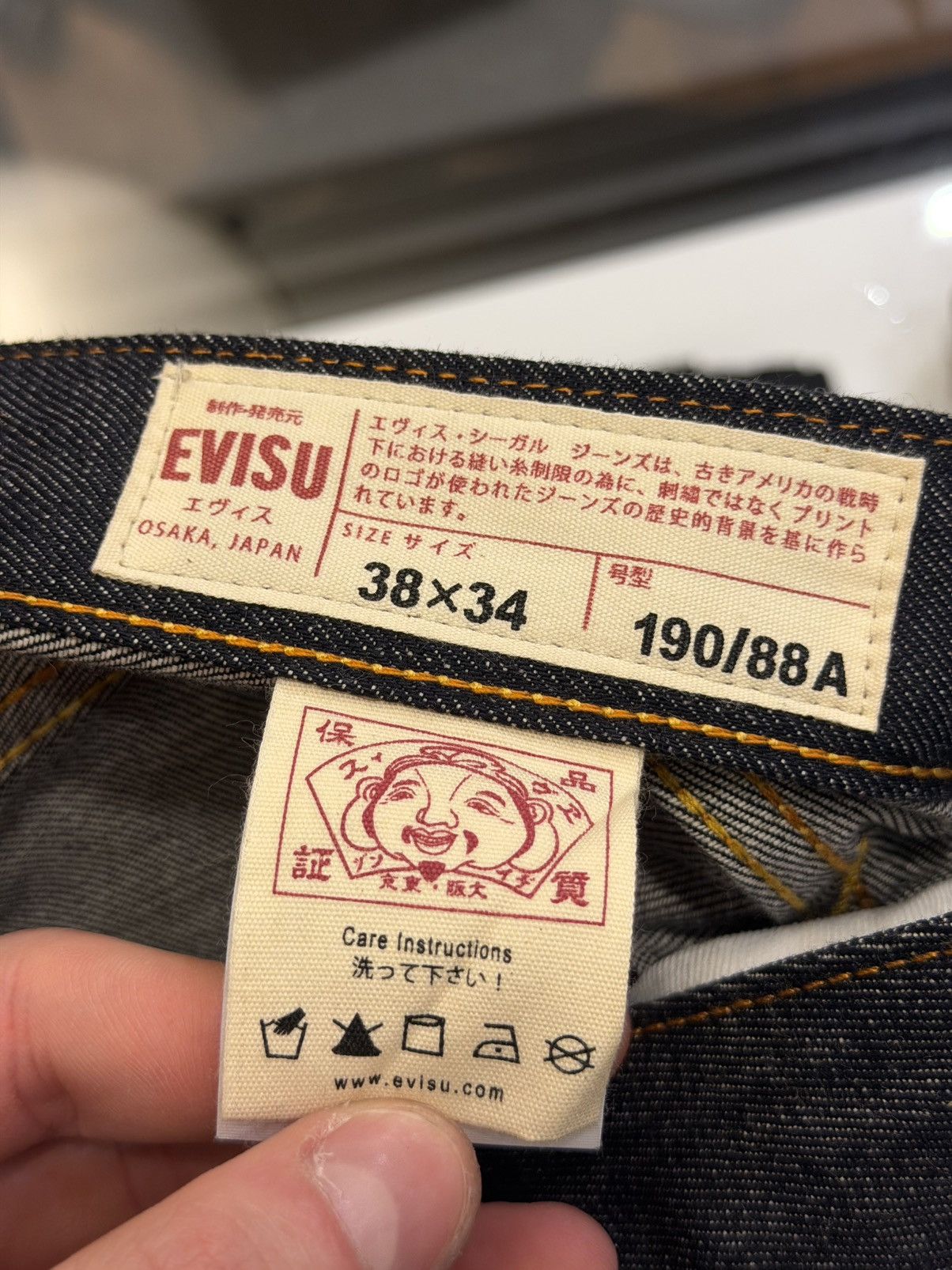 Evisu Evisu Daruma Buddies Daicock Print Slim Jeans Size US 38 / EU 54 - 6 Thumbnail