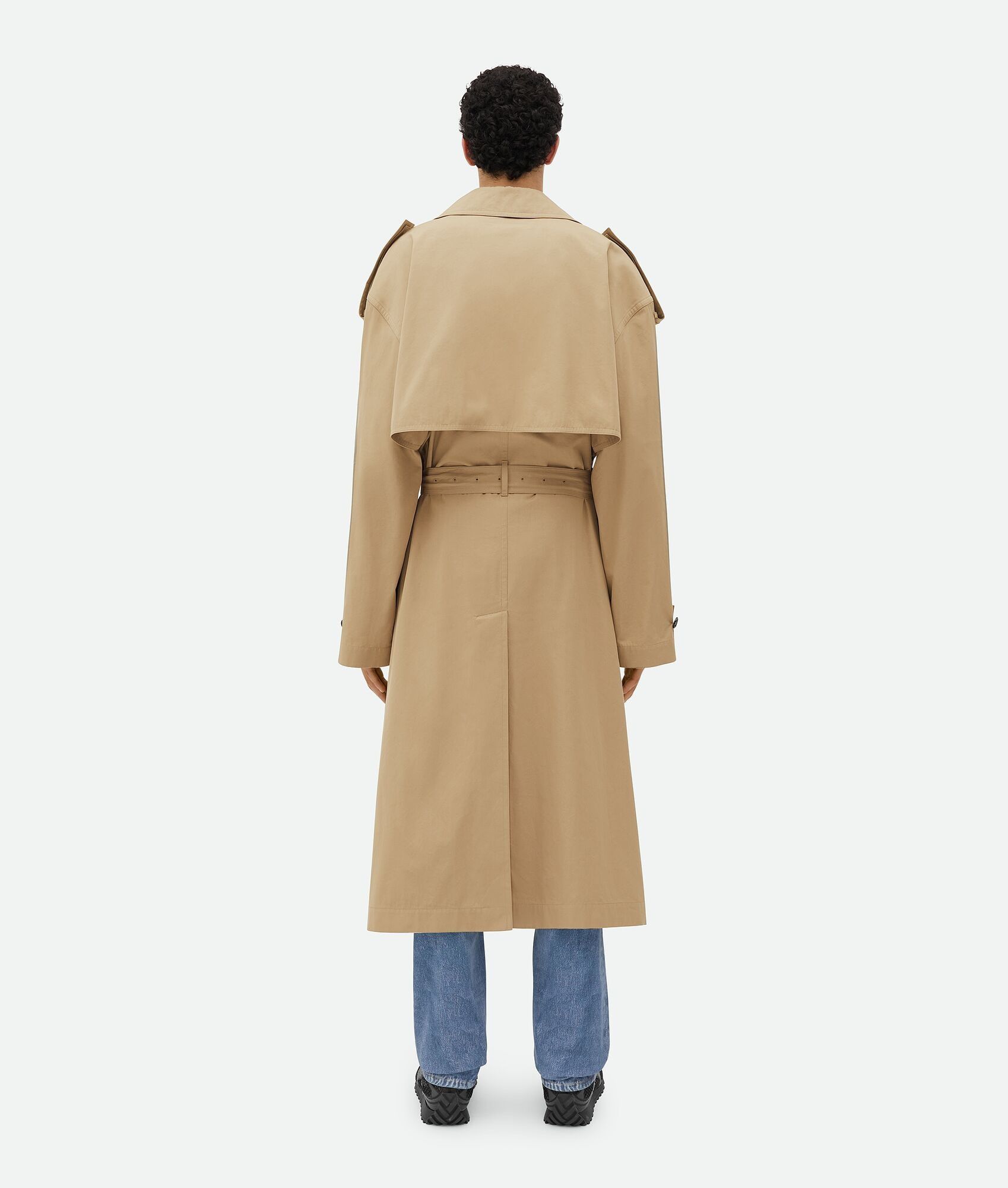 Bottega Veneta o1w1db10525 Cotton Trench Coat in Sand Size US XL / EU 56 / 4 - 3 Thumbnail