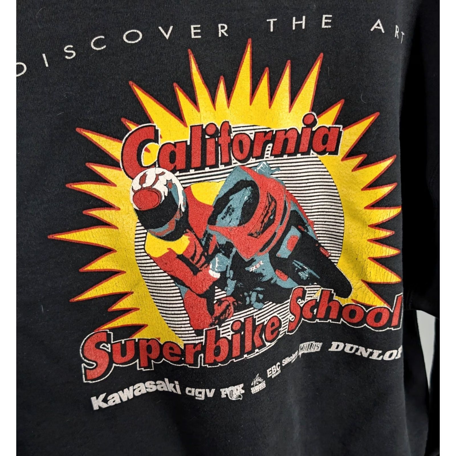 Vintage VINTAGE California Superbike School Sweatshirt XL Black Crewneck Long Sleeve Nintendo? Size US XL / EU 56 / 4 - 2 Thumbnail