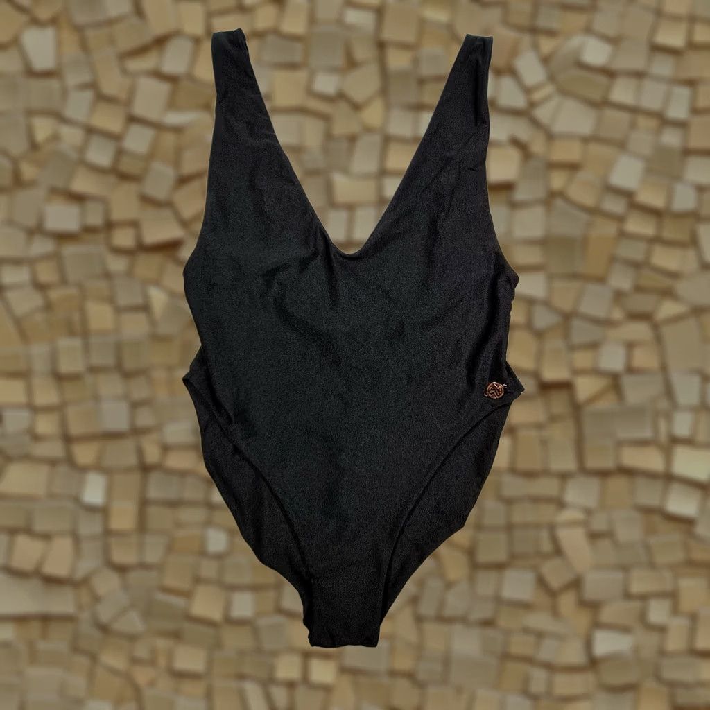 Vintage Sian Marie Womens One Piece Swim Suit Black 12 UK M Elastane Nylon Stretch Size XL / US 12-14 / IT 48-50 - 1 Thumbnail