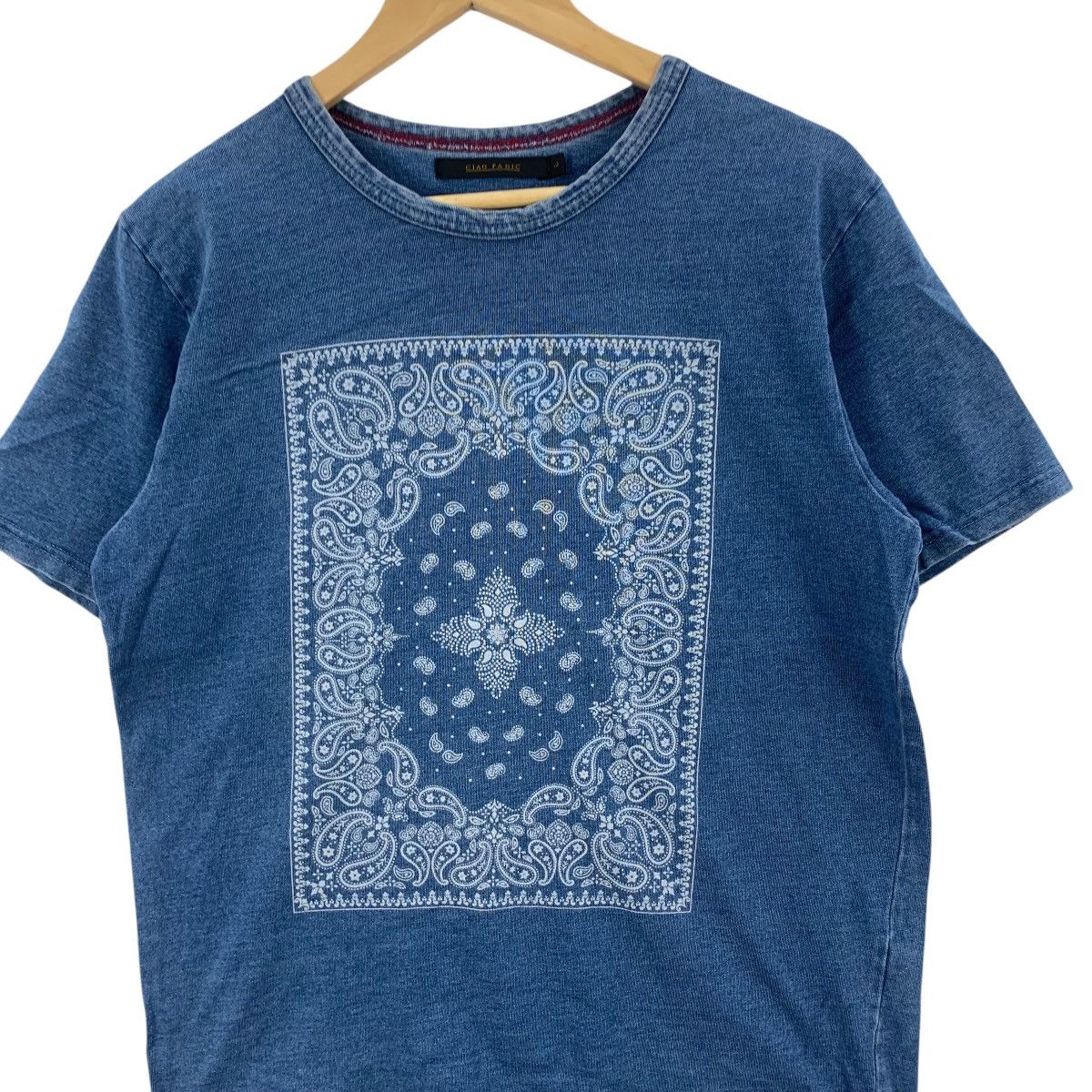 Ciaopanic CIAO PANIC JAPAN Paisley Natural Pure Indigo Tee Shirt Top Size L / US 10 / IT 46 - 5 Thumbnail