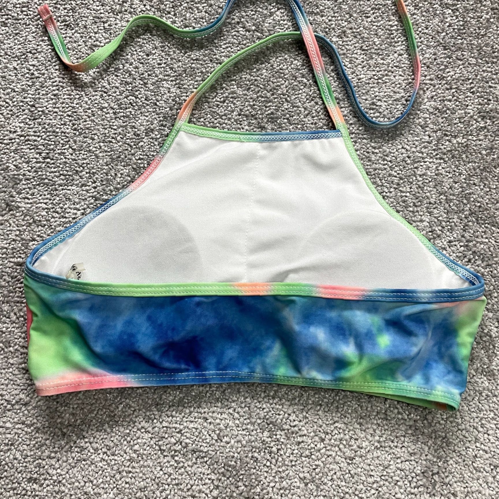 Shein SheIn Swimwear Bikini Top Women S Multicolor Tie Dye Halter Padded Beach Top Size S / US 4 / IT 40 - 3 Thumbnail
