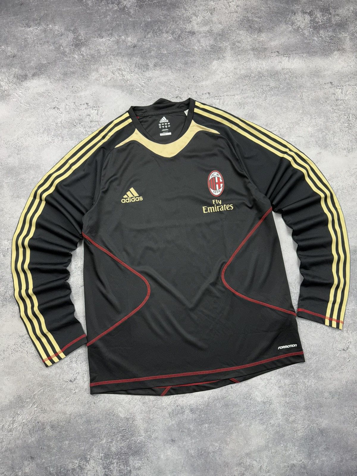 Adidas Vintage Adidas AC Milan Training Top Long Sleeve Jersey Size US L / EU 52-54 / 3 - 5 Thumbnail