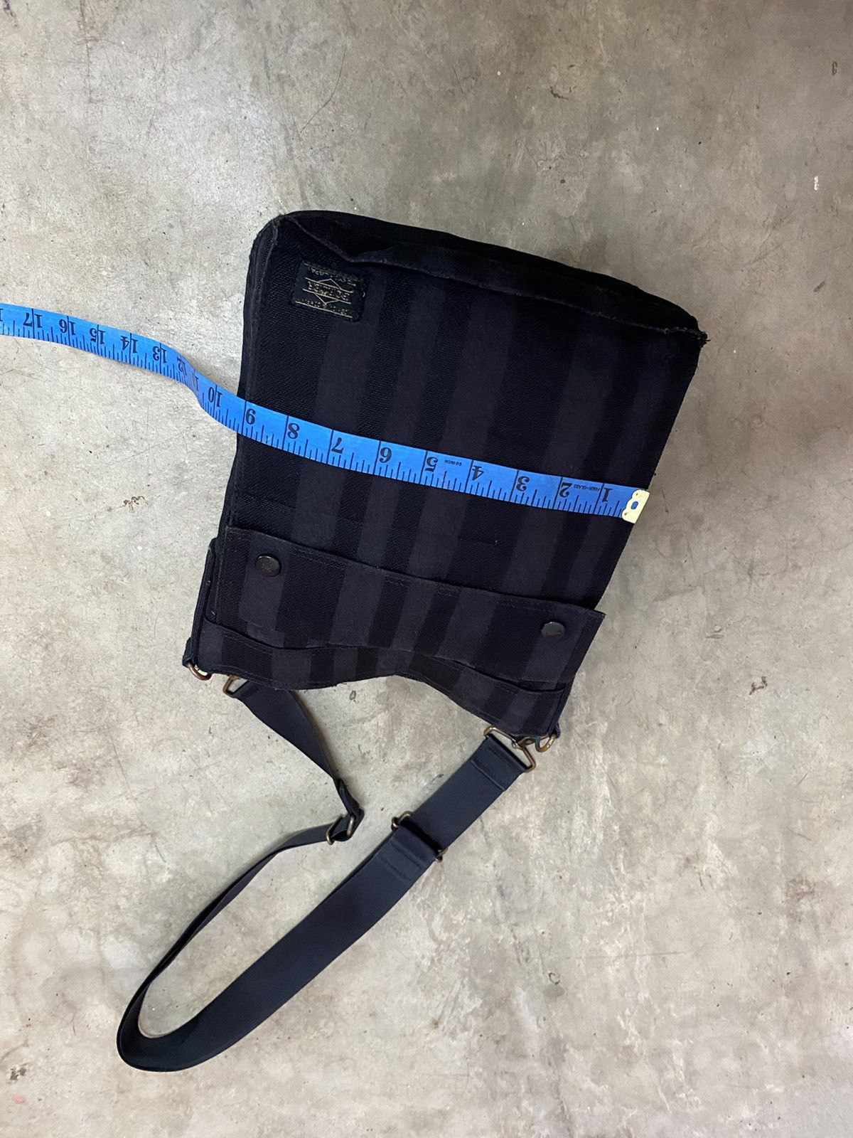 Japanese Brand × Porter × Vintage VINTAGE PORTER YOSHIDA BLACK TONAL STRIPED CANVAS BAG Size ONE SIZE - 8 Thumbnail