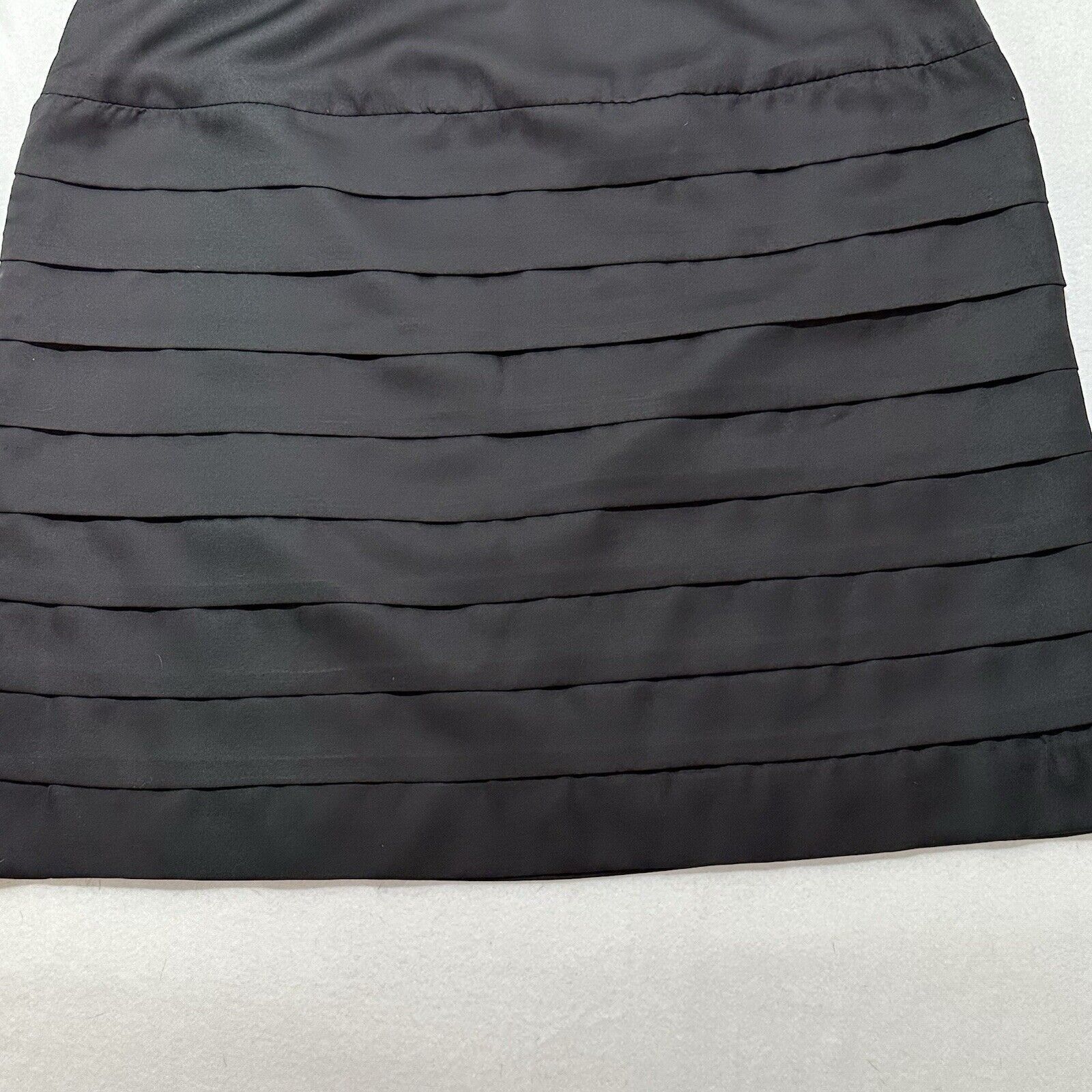 Calvin Klein NWT Calvin Klein 12 Tiered Black Straight Pencil Skirt Zip Size 34" / US 12 / IT 48 - 9 Thumbnail