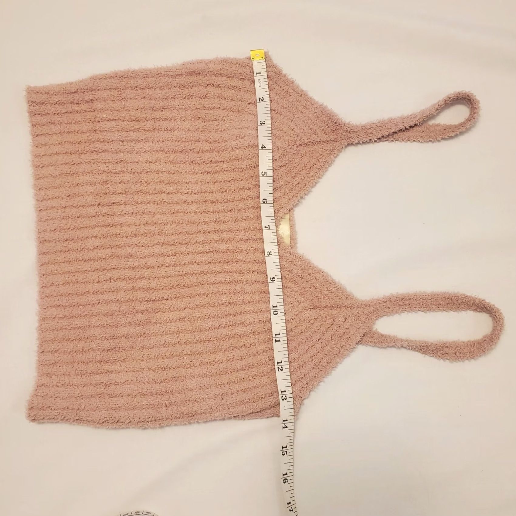 Vintage Altar'd State Anthropologie Chenile Cropped Sexy Fuzzy Tank Top Sz XS Blush Pink Size XS / US 0-2 / IT 36-38 - 6 Thumbnail