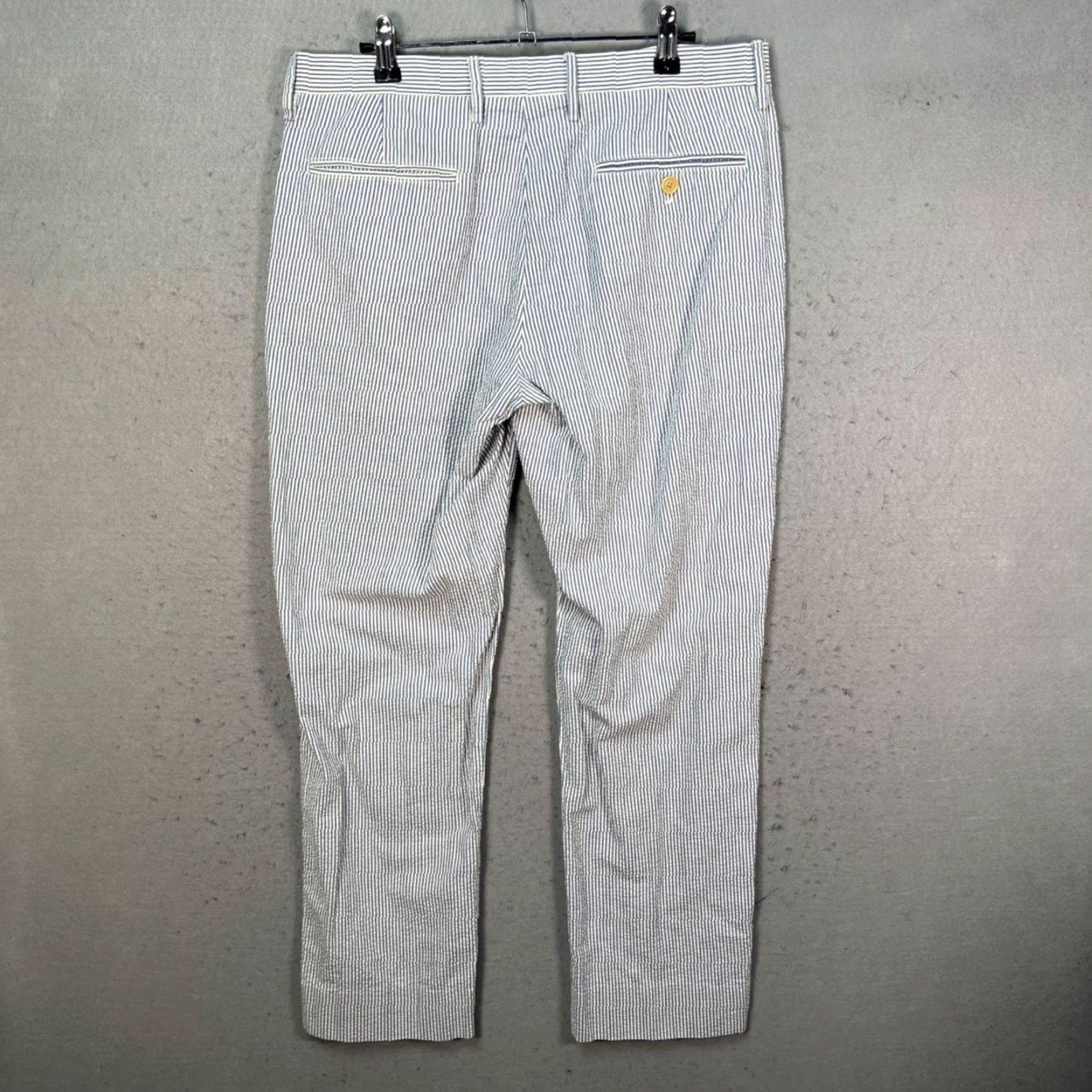 J.Crew J. Crew Bedford Mens Size 32 Striped Chino Pants 100% Cotton Casual Business Blue Cotton Flat Front Pockets 28 Inseam Jeans, Pants, or Chinos? Size US 32 / EU 48 - 2 Thumbnail