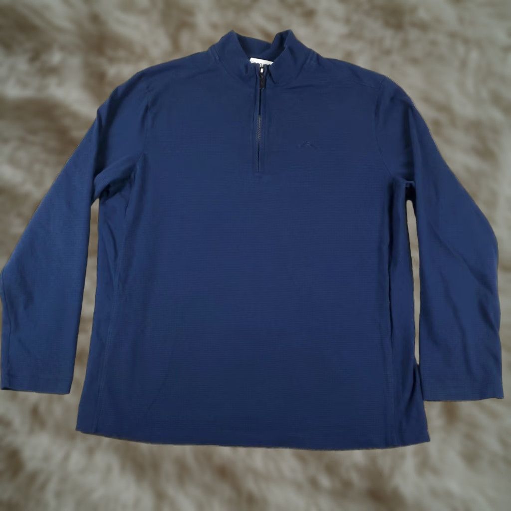 Tommy Bahama Tommy Bahama Mens Sweater Extra Large XL Blue 1/4 Zip Pullover Size US XL / EU 56 / 4 - 1 Thumbnail