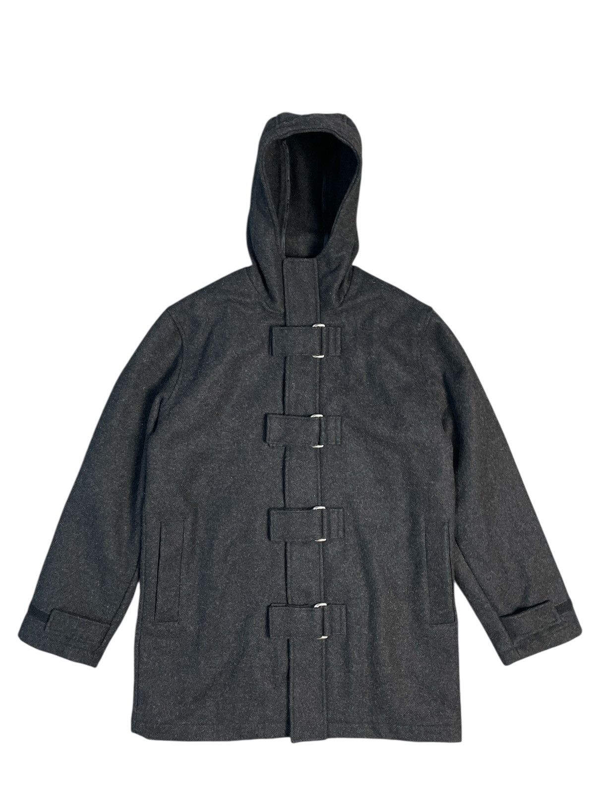 Japanese Brand Kapitalist Genuine Feeling Velcro Strap Wool Hooded Jacket Size US L / EU 52-54 / 3 - 1 Thumbnail
