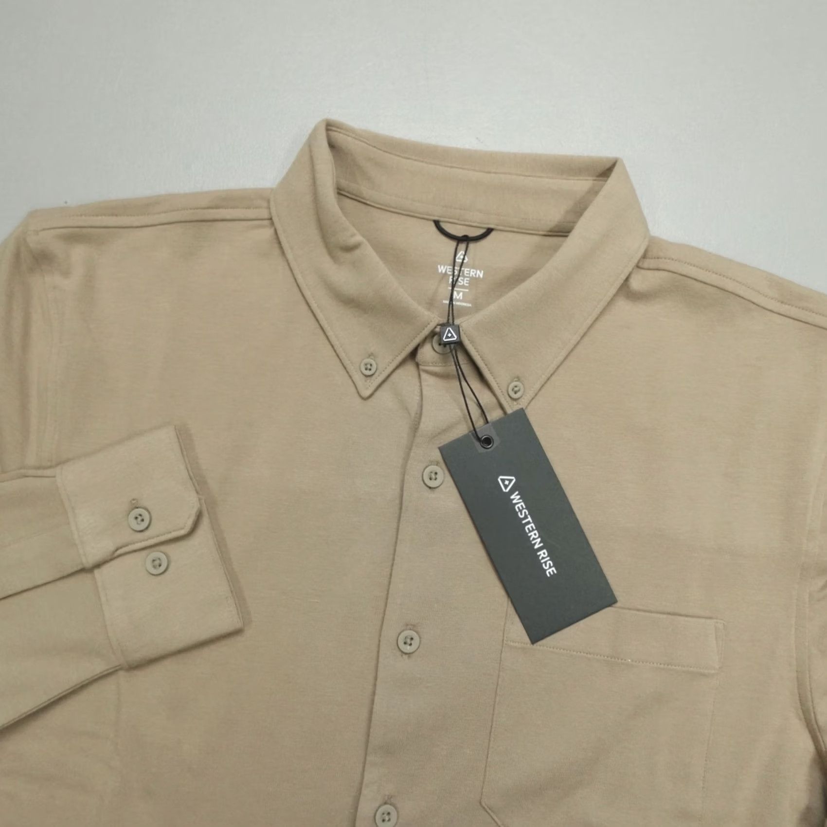 Vintage Western Rise Button-Down Shirt Size M Stretch Wicking Odor-Resistant Cotton Button Up Shirt Men’s Casual Business Size US L / EU 52-54 / 3 - 2 Thumbnail