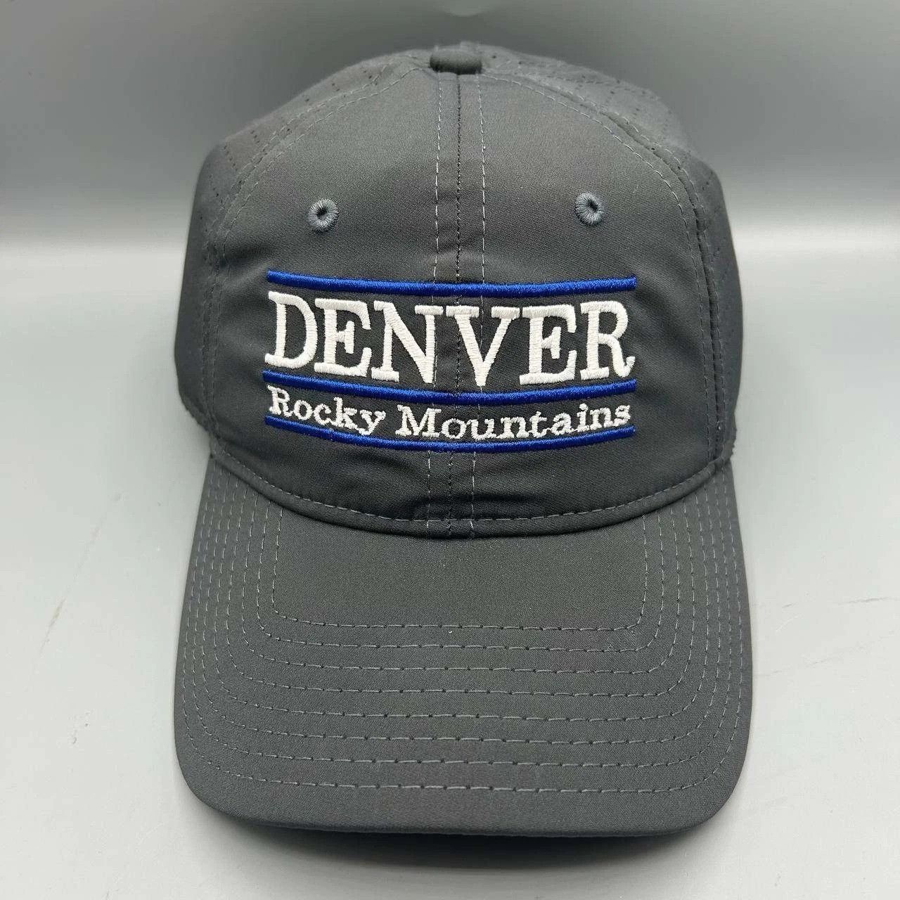 The Game Vintage Denver Rocky Mountains Hat Men Gray Strap Back Cap Size ONE SIZE - 1 Thumbnail