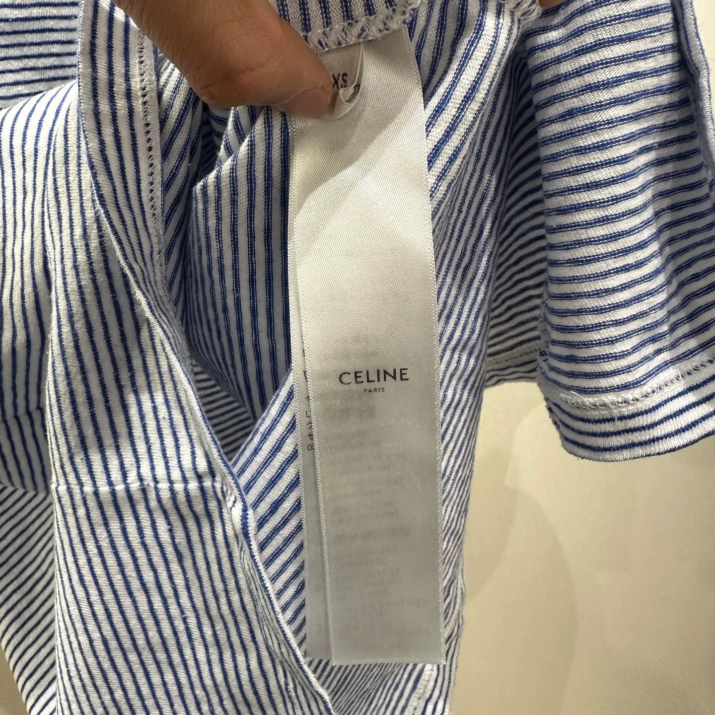 Celine Celine stripe logo colorblocked short sleeve Tee XS Size XS / US 0-2 / IT 36-38 - 4 Thumbnail