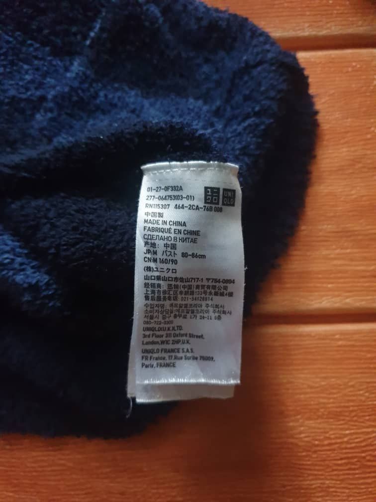 Uniqlo Uniqlo stripe blue black Fleece Hoodie Sweater Size M / US 6-8 / IT 42-44 - 3 Thumbnail