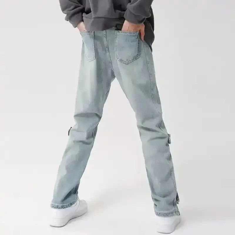 Japanese Brand Clothing Ankle Zipper Straight Old Denim Size US 30 / EU 46 - 2 Thumbnail