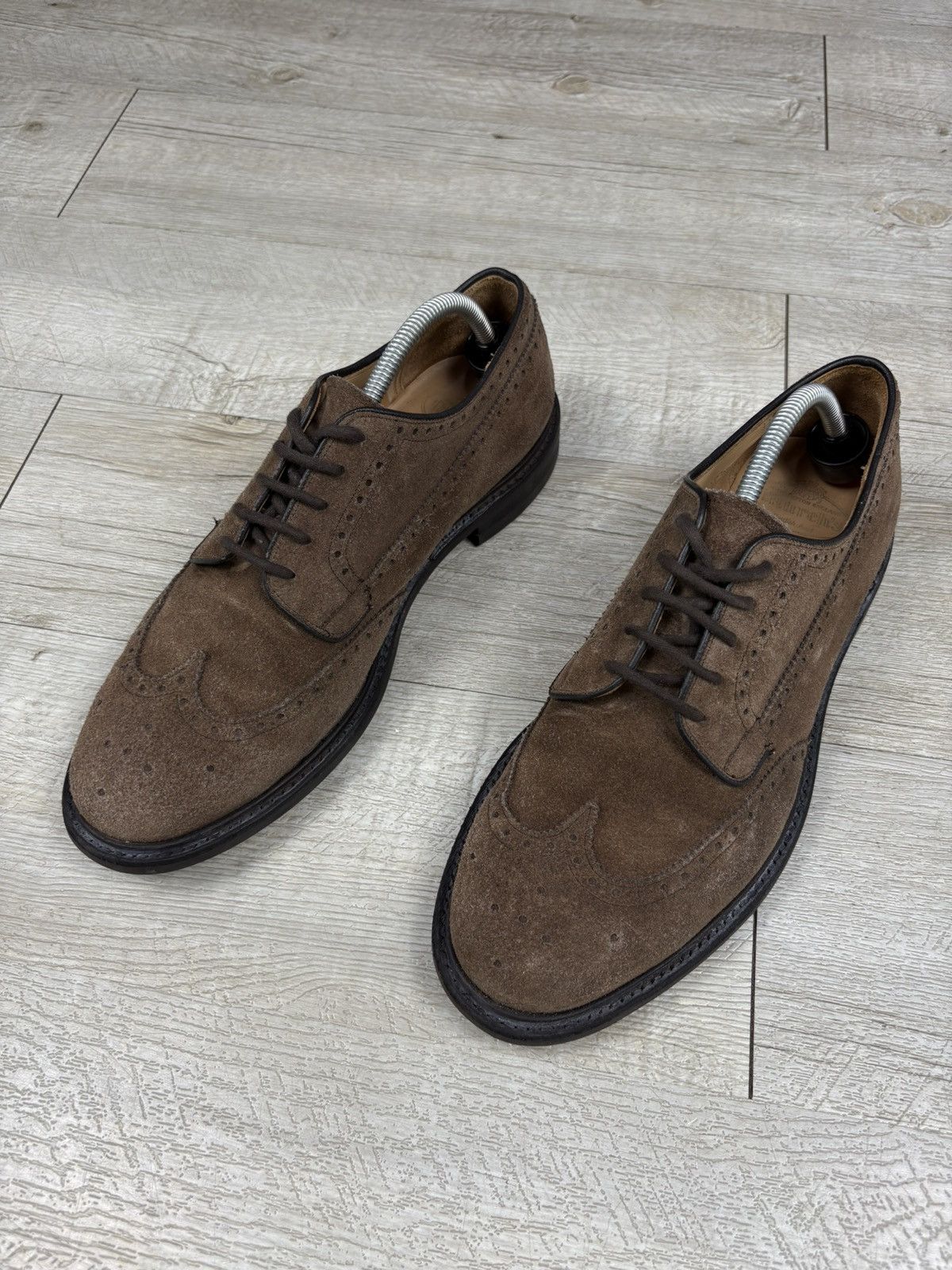 Church's Rare Luxury Church's Hand Made Suede Brogue Leather Derby Kingdom Shoes Sneakers Size US 12 / EU 45 - 2 Thumbnail