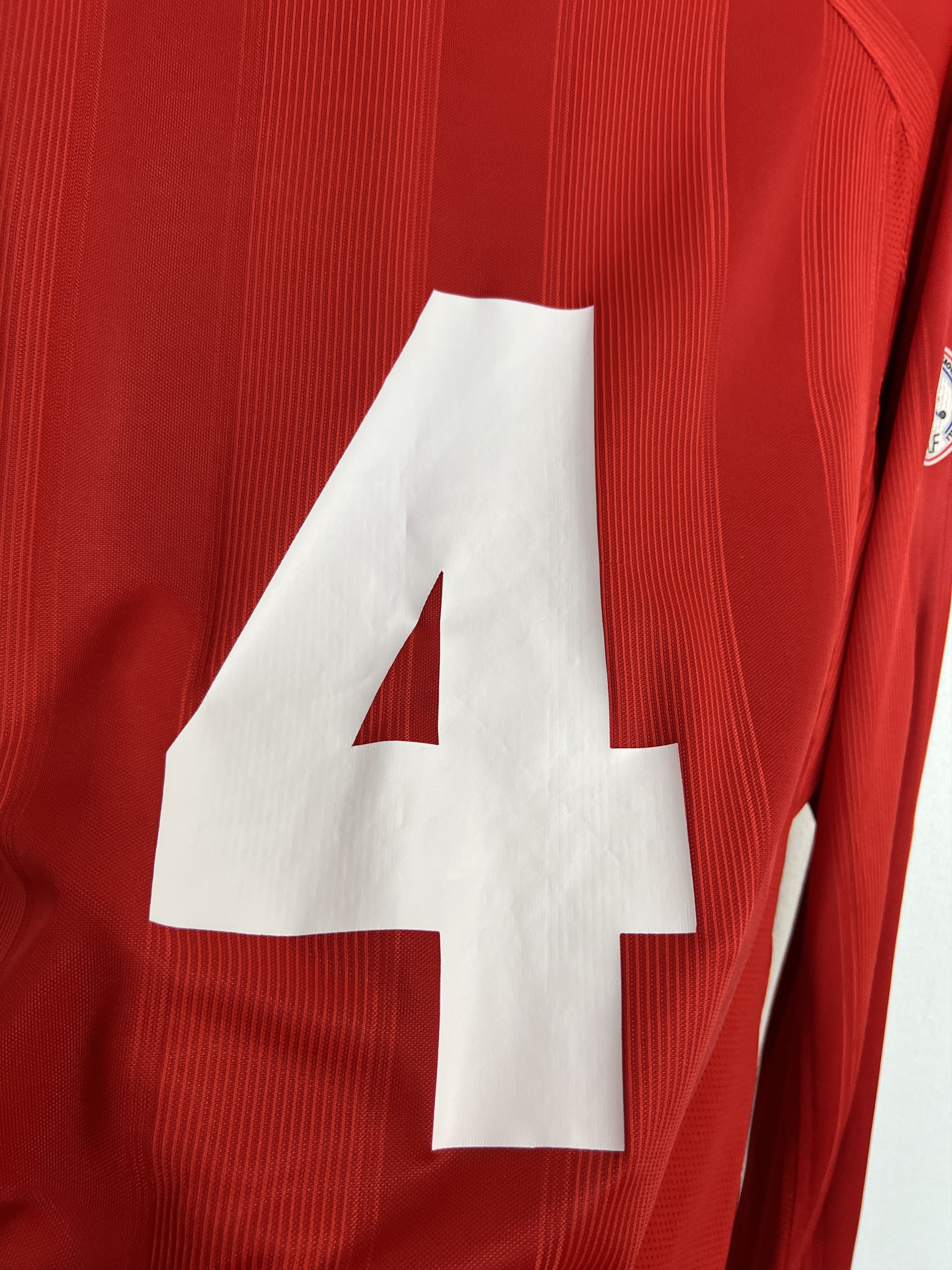 Errea Luxembourg football shirt Match Worn Long Sleeve Jersey Size US L / EU 52-54 / 3 - 10 Thumbnail