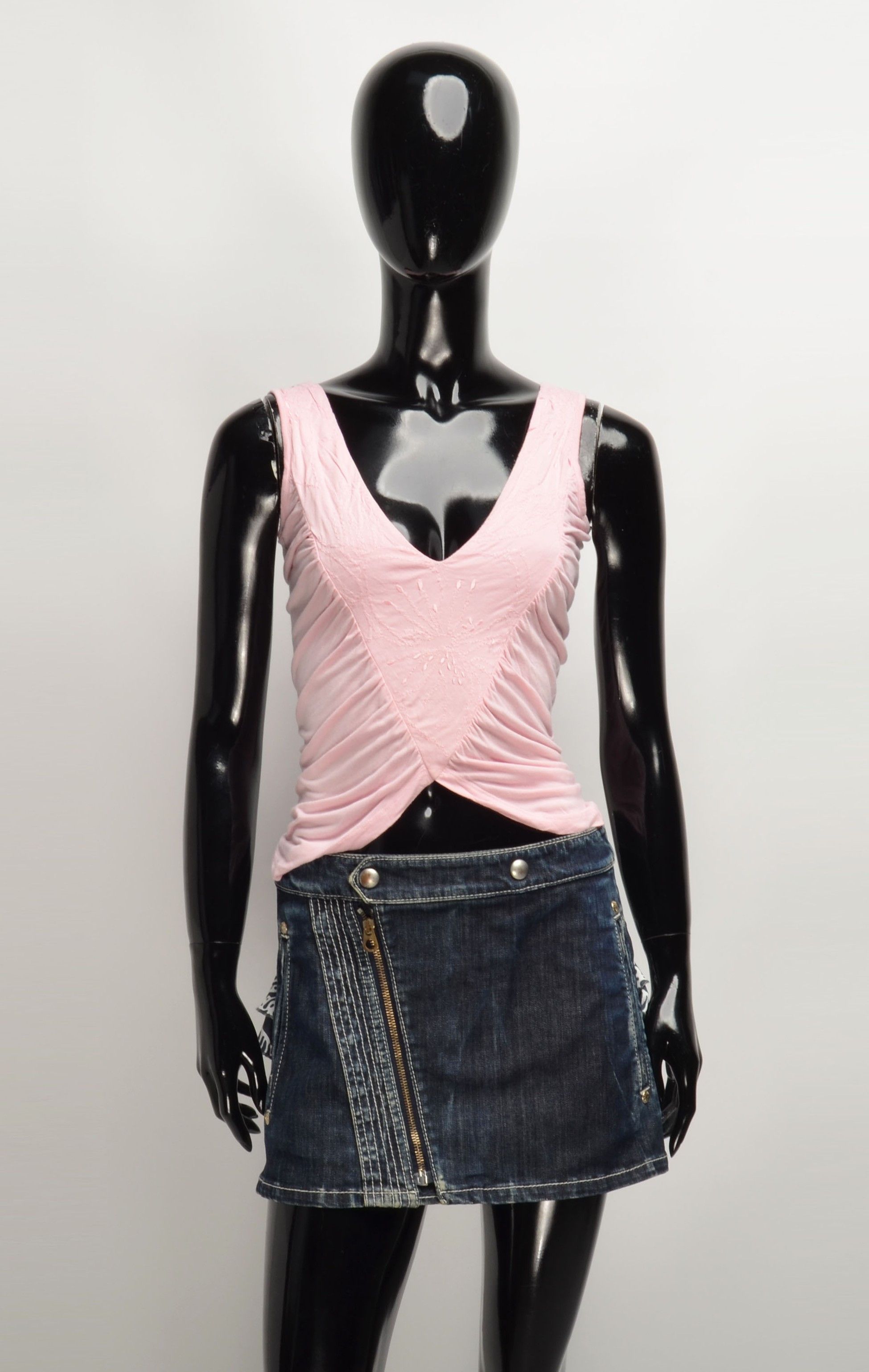Other Vintage Per Una Y2K Fairy Coquette Pink Cropped Top Size S / US 4 / IT 40 - 1 Thumbnail