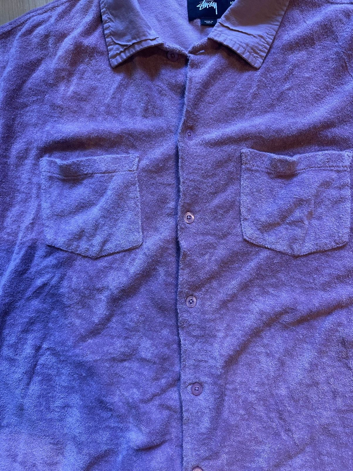 Stussy Stussy Velour Shirt Men’s M Pink Button Down Size US M / EU 48-50 / 2 - 4 Thumbnail