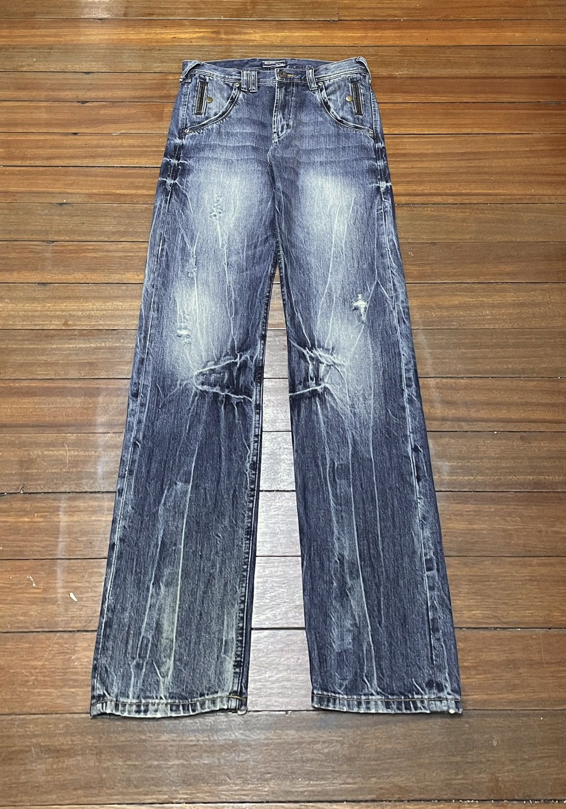 14th Addiction × Japanese Brand Rare Design Vintage Japanese Brand Villand Jeans 2000s Size US 31 - 1 Thumbnail