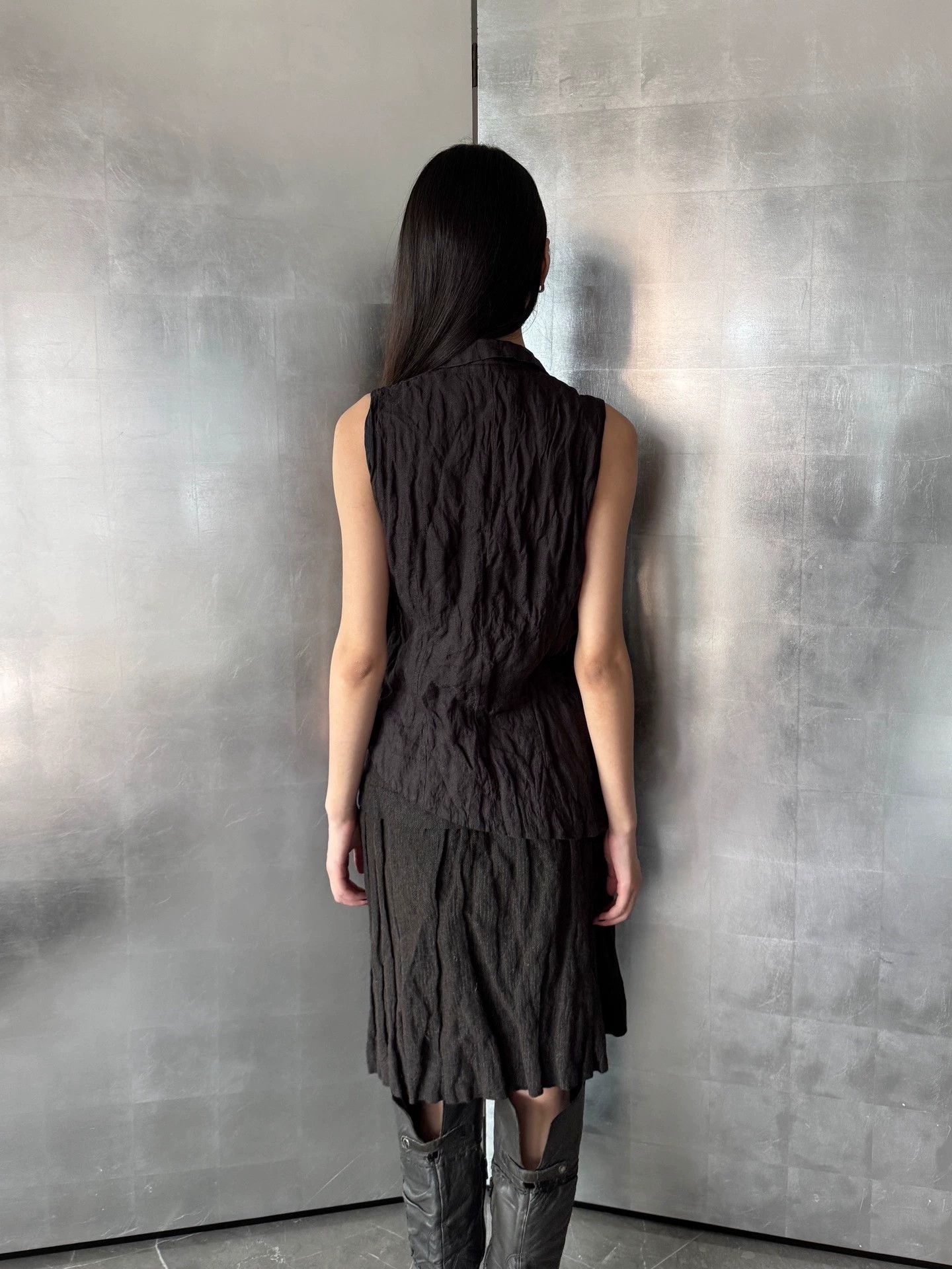 Other Vintage German Brand Linen Fulled Vest Size 2 Size XS / US 0-2 / IT 36-38 - 7 Thumbnail