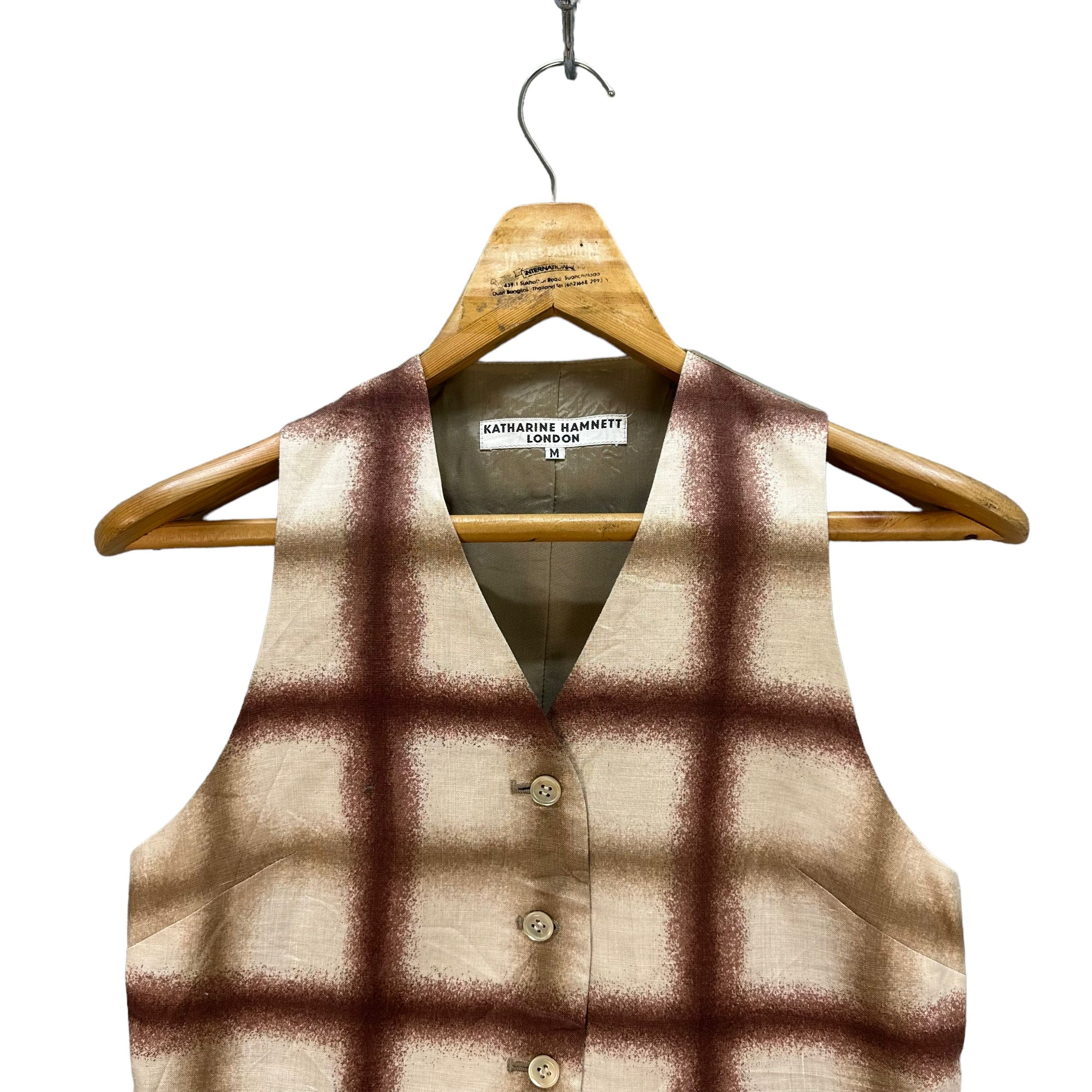 Katharine Hamnett London KATHARINE HAMNETT LONDON CHECKED VEST #7979-194 Size M / US 6-8 / IT 42-44 - 2 Thumbnail