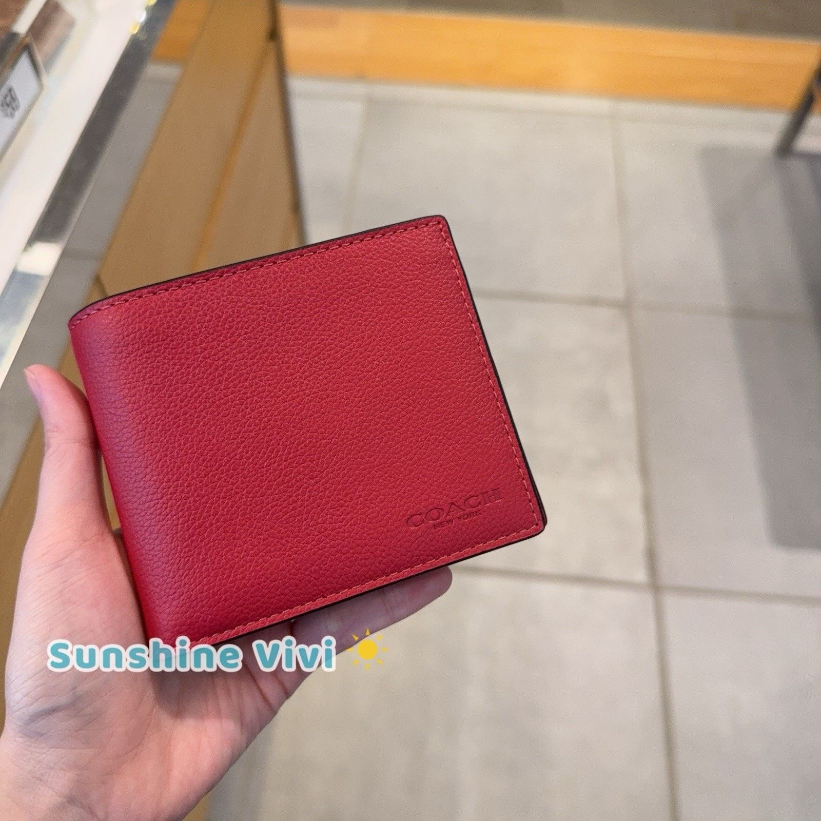 Coach NWT COACH CR911 Men's 3-In-1 Wallet Leather True red Size ONE SIZE - 2 Thumbnail