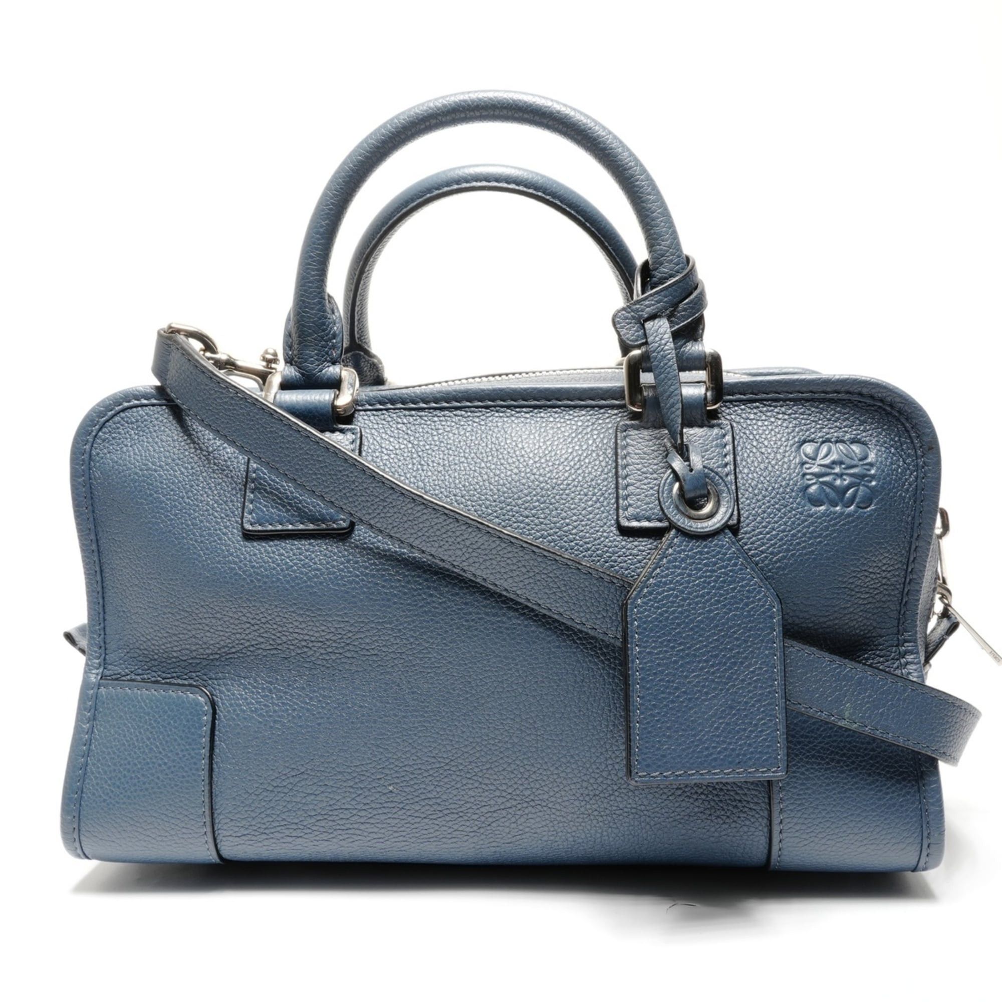 Loewe Loewe Amazona Anagram 2-way Leather Shoulder Bag, Blue Size ONE SIZE - 1 Thumbnail