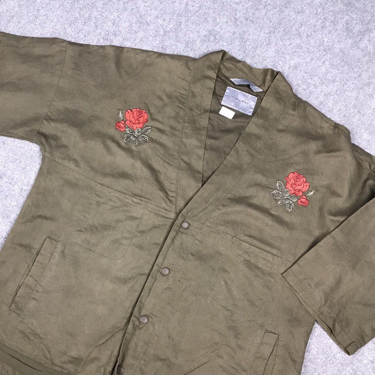 Japanese Brand × Zara ZARA MAN DENIM KIMONO JAPAN STYLE EMBROIDERY DESIGN Size US L / EU 52-54 / 3 - 2 Thumbnail
