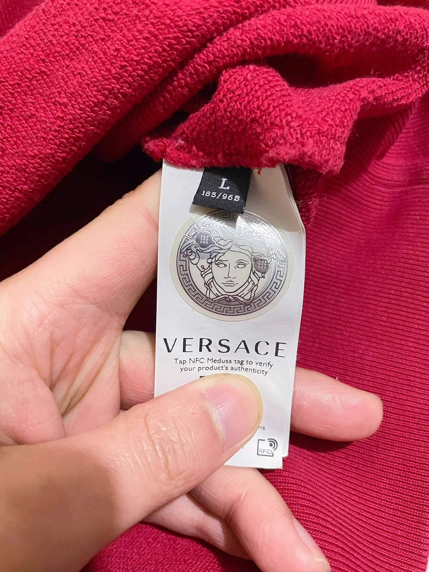 Versace Versace Main Line Runway Medusa Swirl Print Hoodie Size US L / EU 52-54 / 3 - 7 Thumbnail
