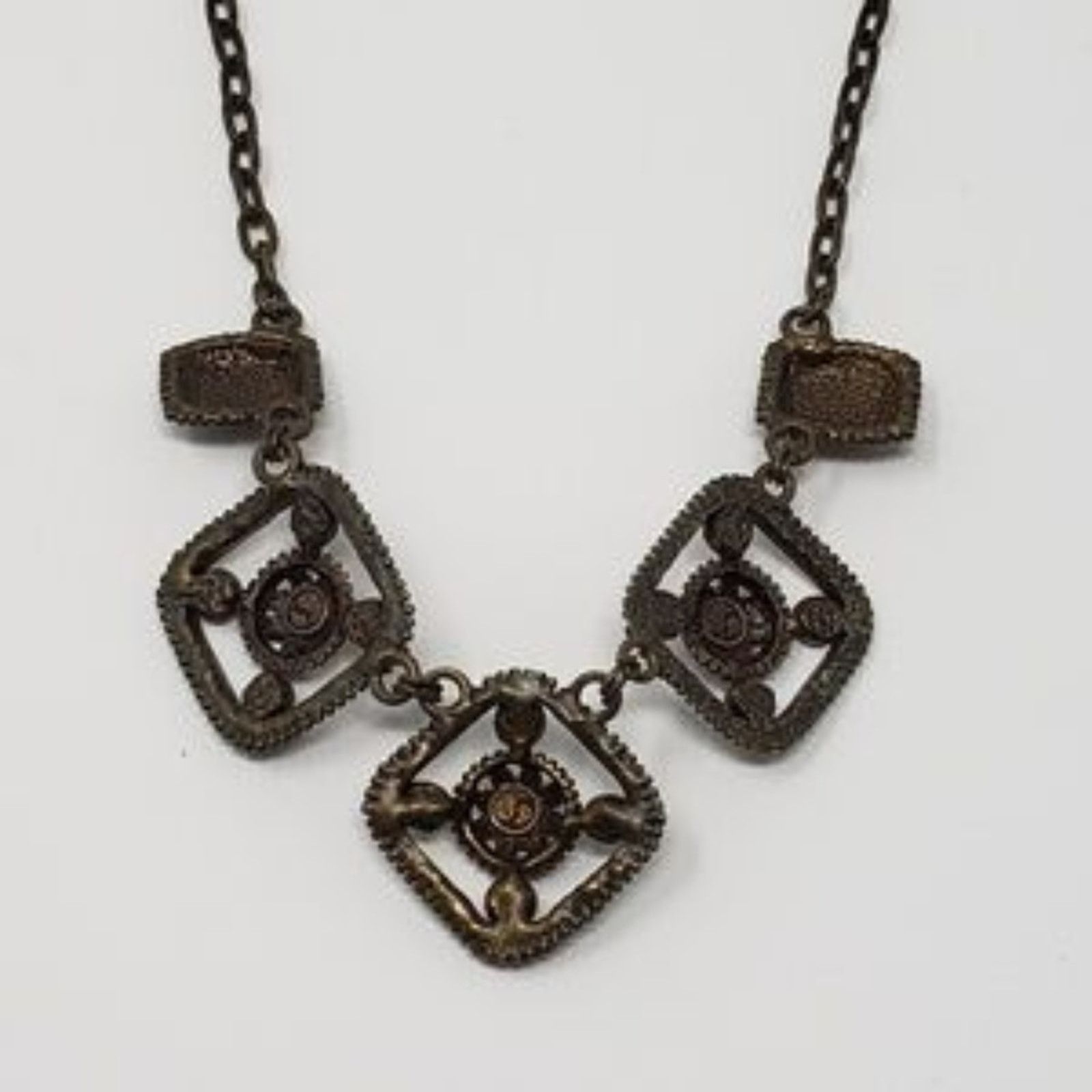 Other Aged Bronze Colored 5 Graduated Pendant Necklace Size ONE SIZE - 5 Thumbnail