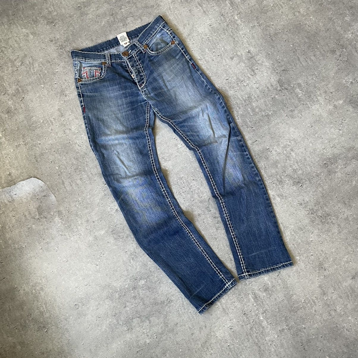True Religion × Vintage Vintage True Religion Rainbow Bobby Straight Fit Pants Size US 30 / EU 46 - 4 Thumbnail