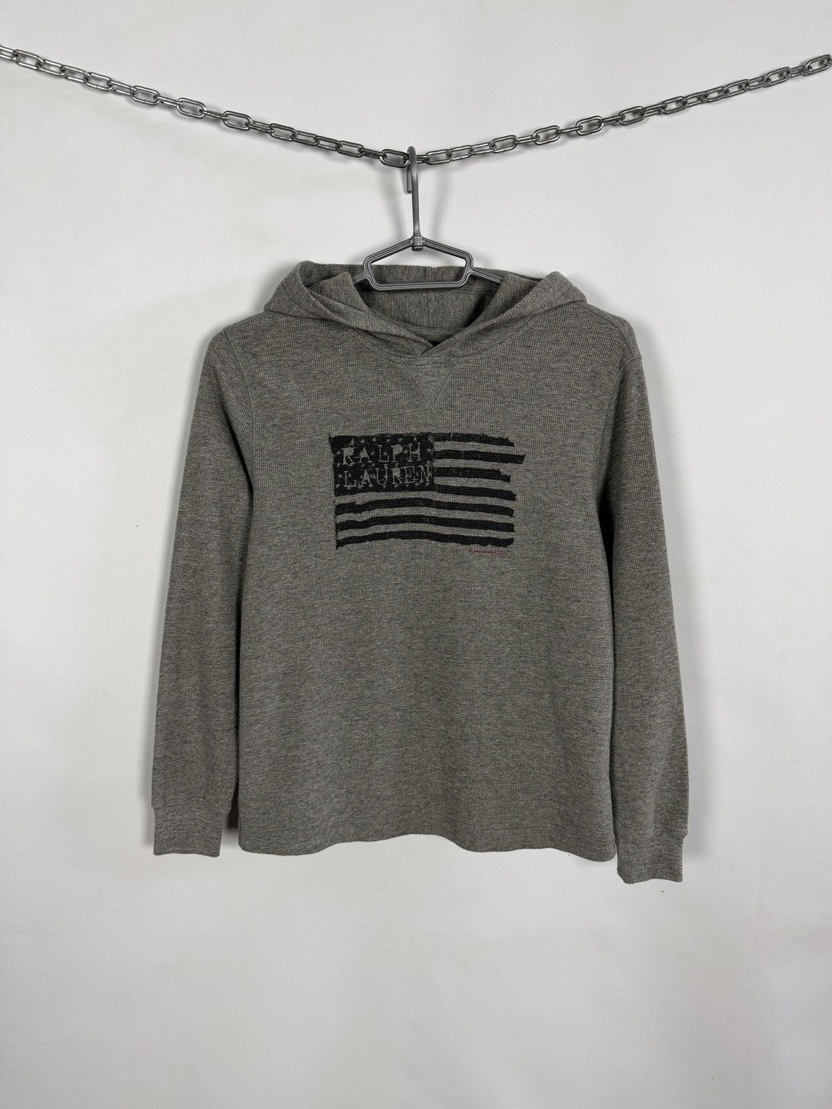 Polo Ralph Lauren Polo Ralph Lauren Hoodie Big USA Flag Logo Gray Hoody XS Size US XS / EU 42 / 0 - 1 Thumbnail