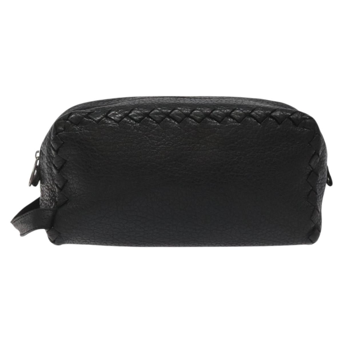 Bottega Veneta Intrecciato Black Leather Clutch Bag (Pre-Owned) Size ONE SIZE - 1 Thumbnail