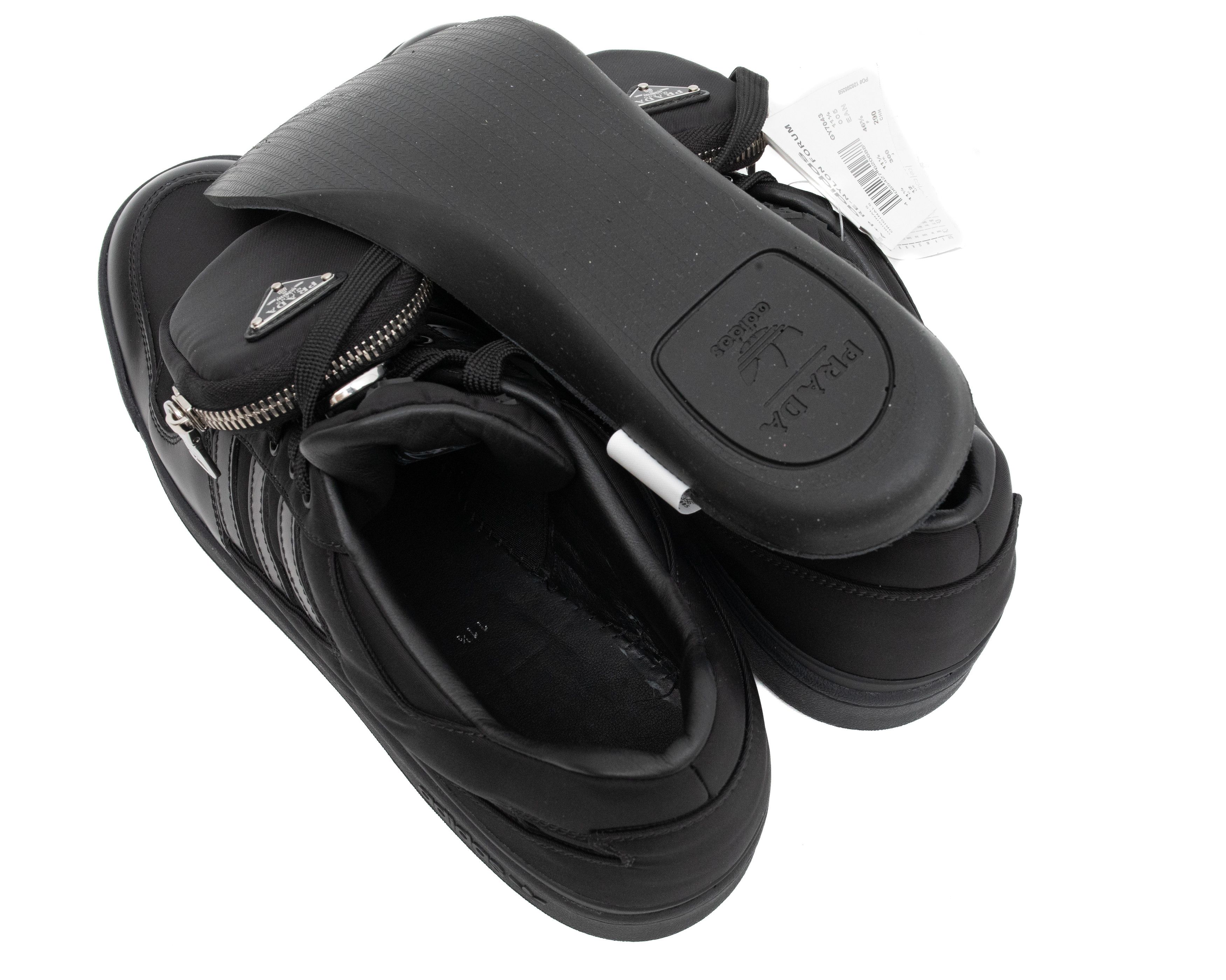 Adidas × Prada ADIDAS X PRADA RE-Nylon Forum Low Black Sneakers Size US 5.5 / IT 35.5 - 14 Thumbnail