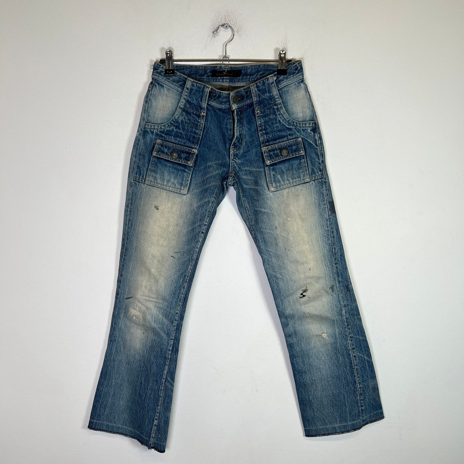 Undercover SS06 Undercover “T” Chuuut Embroidered Dirtwash Denim